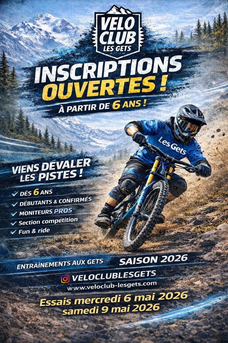 Les inscriptions sont ouvertes! Début des cours le mercredi 6 mai 2026